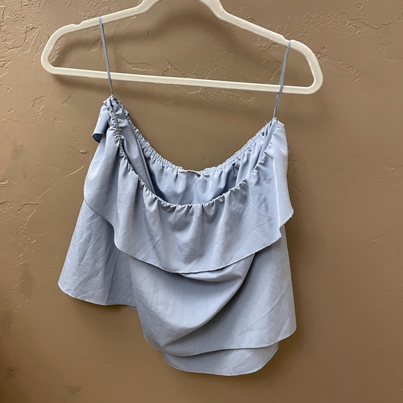 Free People Ruffle Silk Strapless Top - Picture 1 of 3